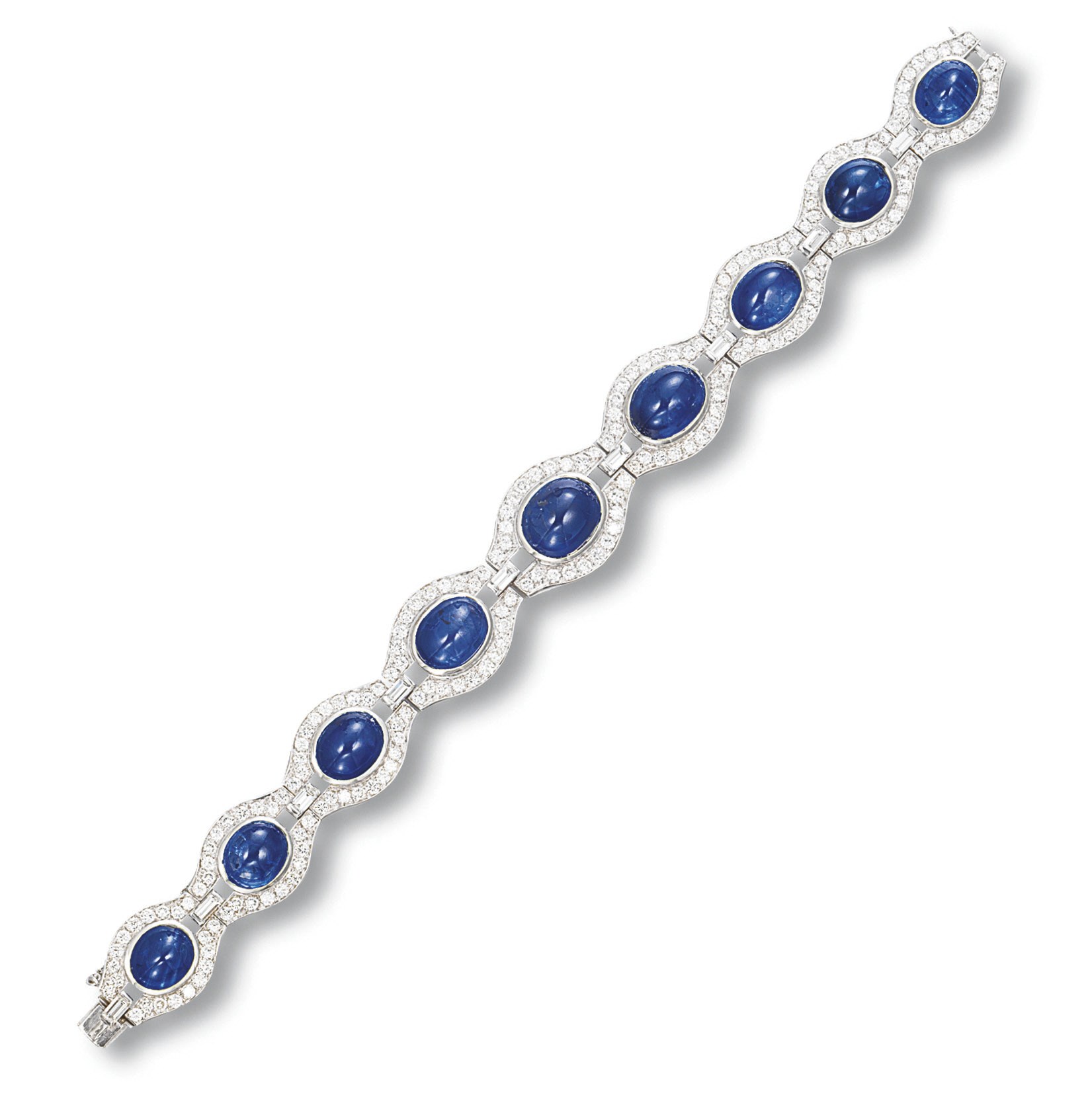 A SAPPHIRE AND DIAMOND BRACELET, BY VAN CLEEF & ARPELS