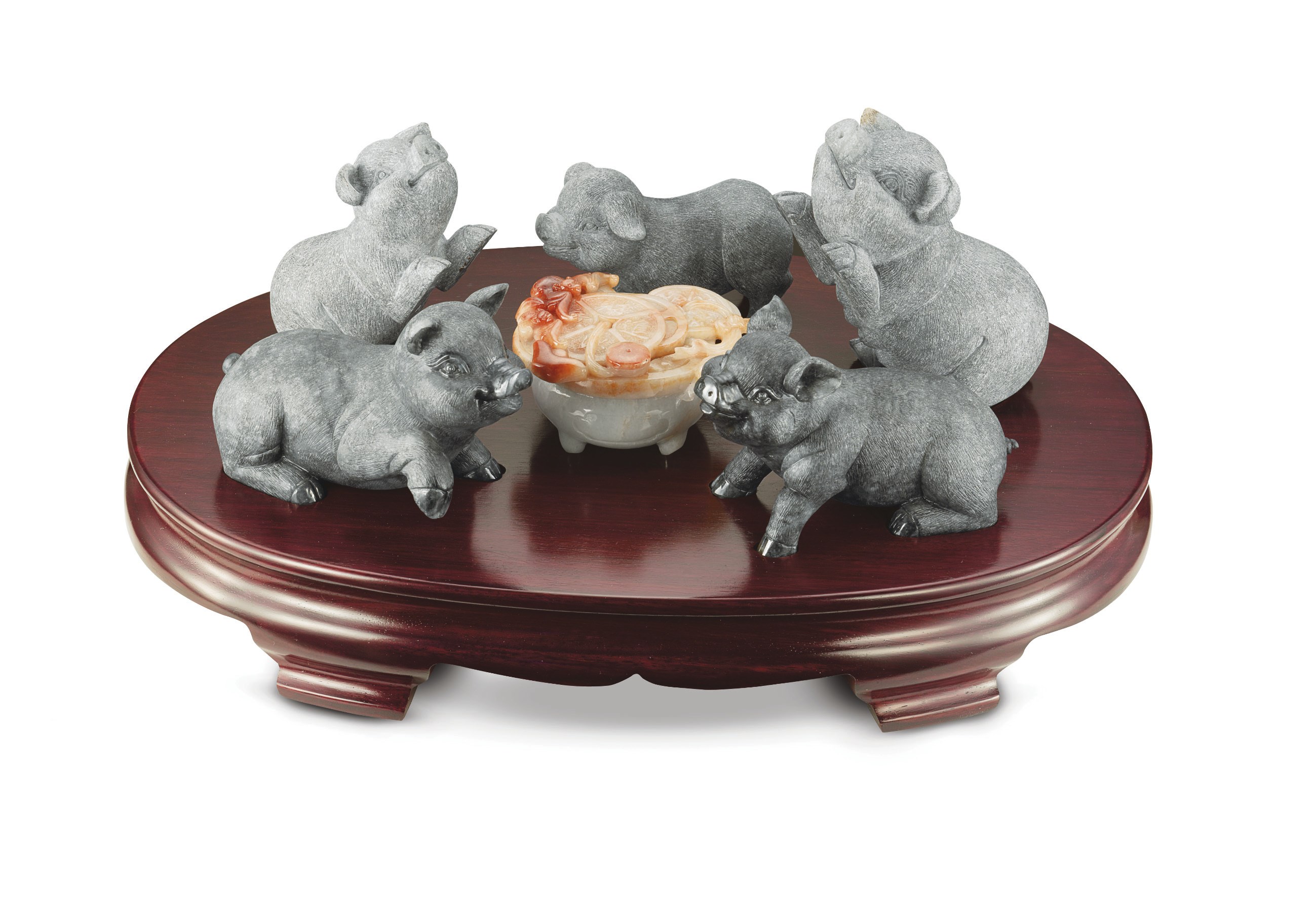 A GROUP OF JADEITE CARVINGS