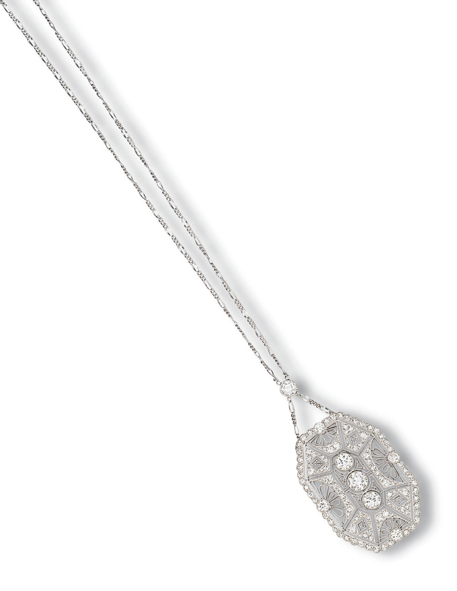 AN EARLY TWENTIETH CENTURY DIAMOND BROOCH, BY MARCUS & CO.