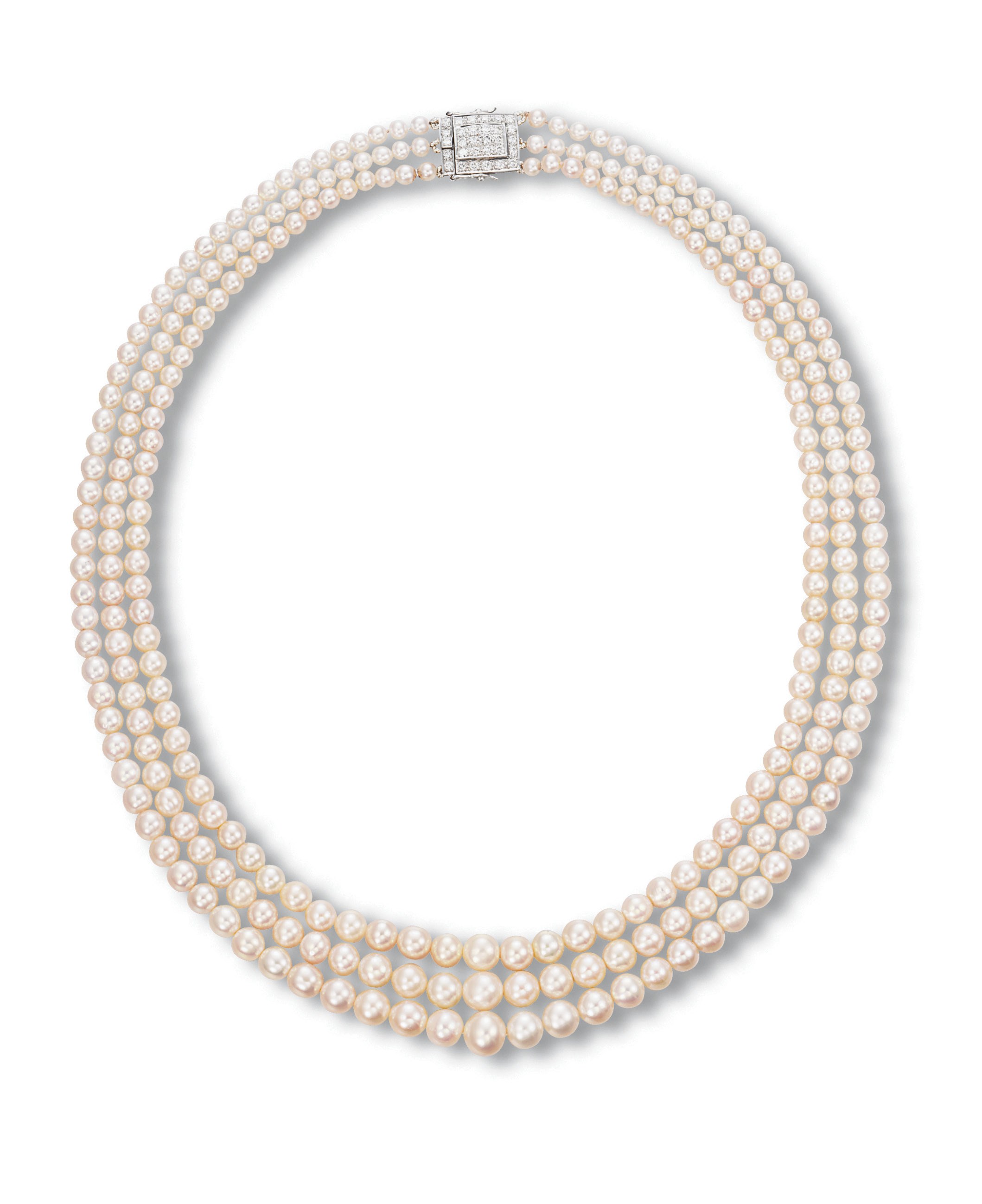 A NATURAL PEARL NECKLACE
