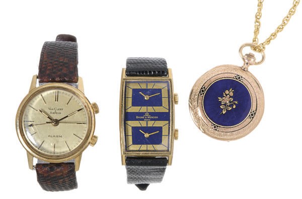 A GROUP OF GOLD WATCHES