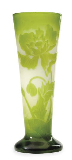 A FRENCH CAMEO GLASS VASE,