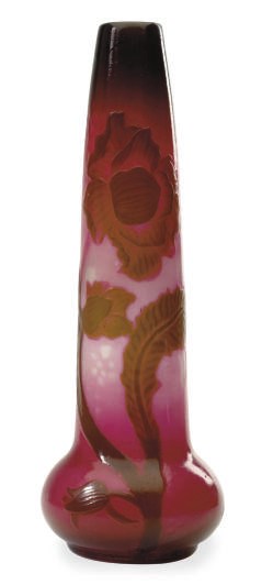 A FRENCH CAMEO GLASS VASE,
