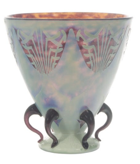 A FRENCH CAMEO GLASS VASE,