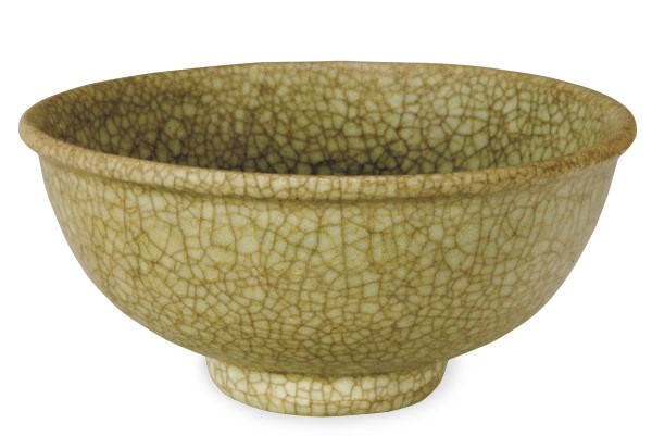 TWO CHINESE CELADON-GLAZED BOWLS,