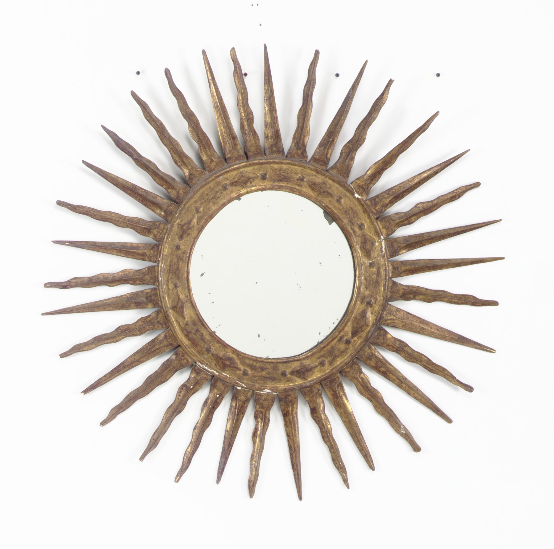 A GILTWOOD STARBURST MIRROR,