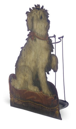 A VICTORIAN TOLE PEINTE UMBRELLA STAND,