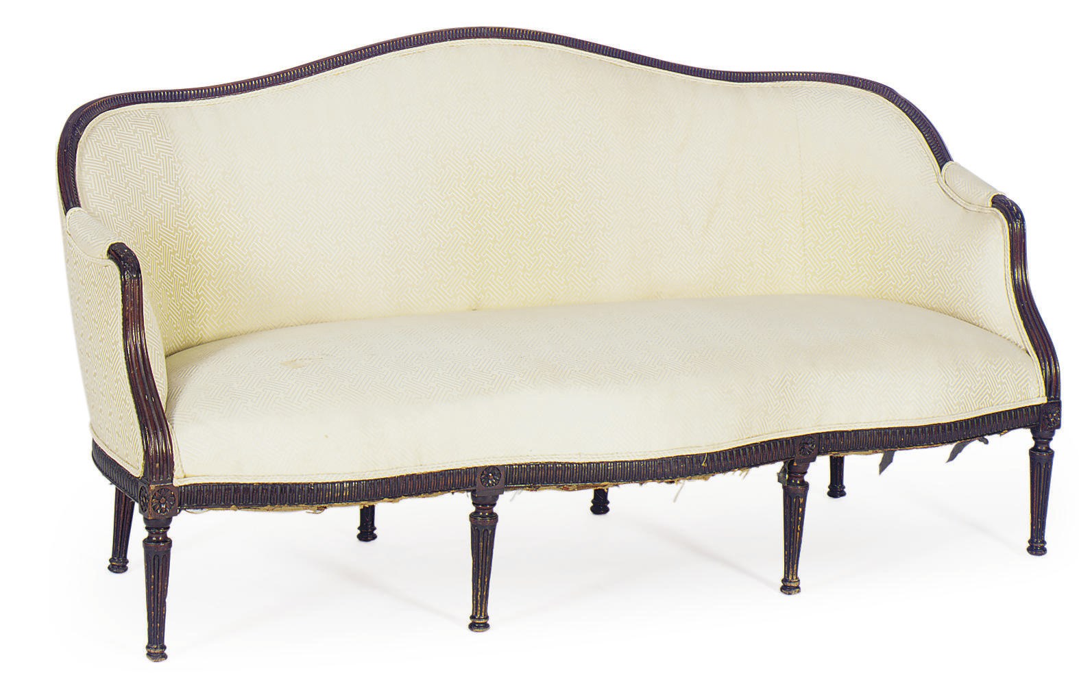A GEORGE III MAHOGANY SOFA,