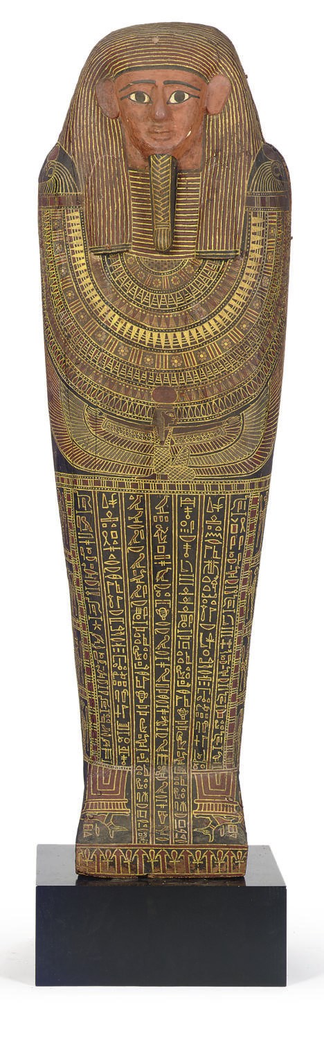 A POLYCHROME-PAINTED SARCOPHAGUS,