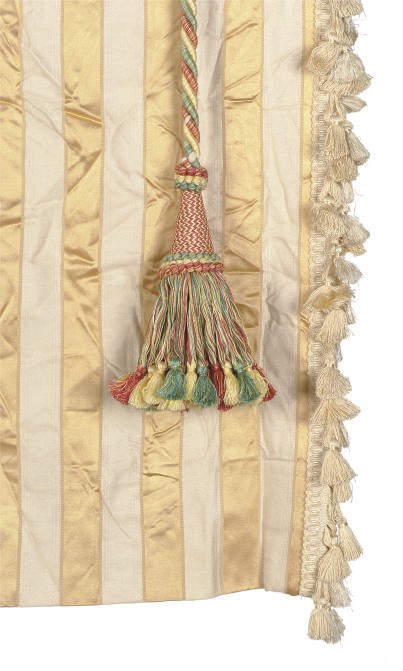 A GROUP OF CURTAIN PANELS,
