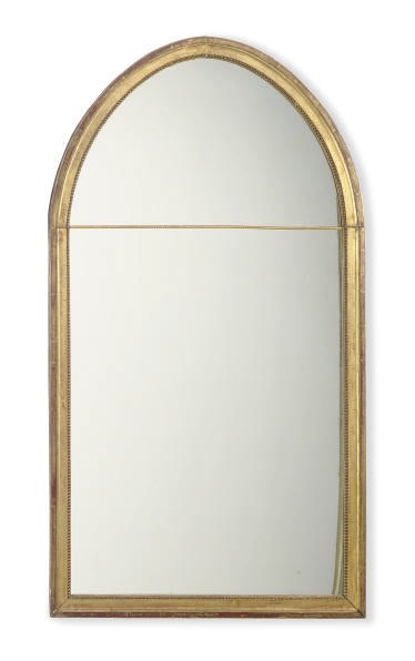 A GILTWOOD MIRROR,