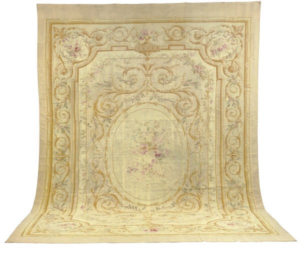AN AUBUSSON CARPET