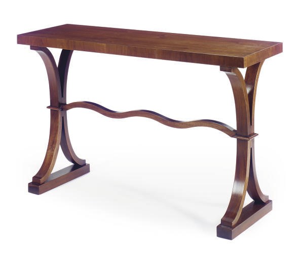 A WALNUT SIDE TABLE,