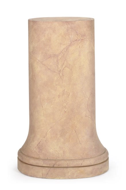 A FAUX MARBLE PEDESTAL,