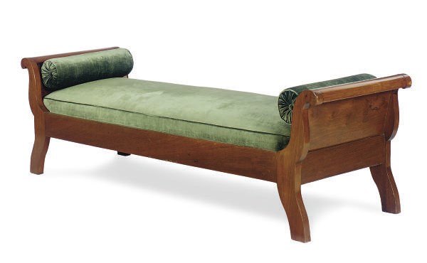 AN AMERICAN MAHOGANY BENCH,