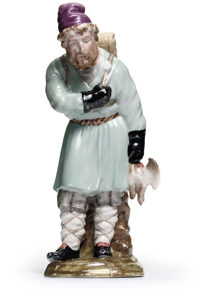A porcelain figure of the hazel grouse vendor
