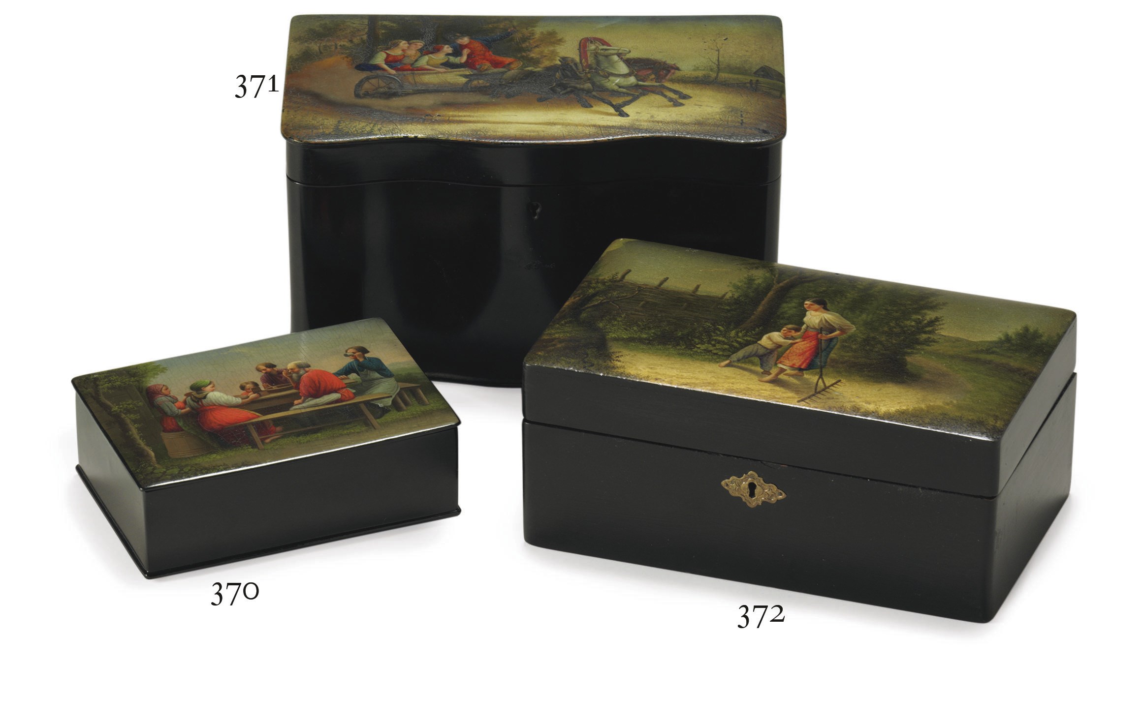 A papier-mâché box