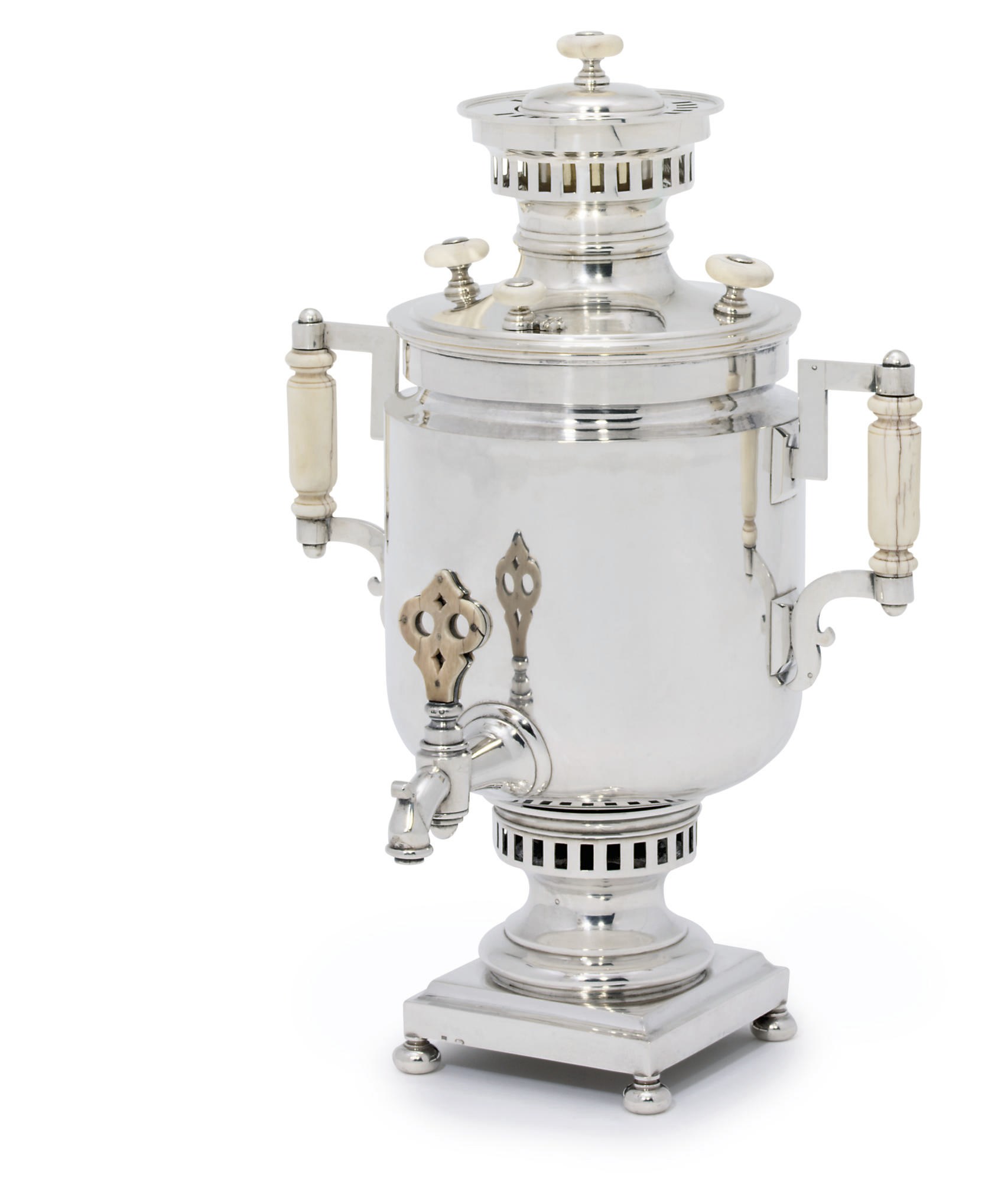 A silver samovar