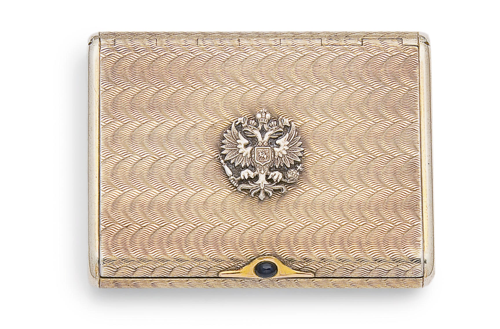 A jewelled gold and silver-gilt cigarette-case
