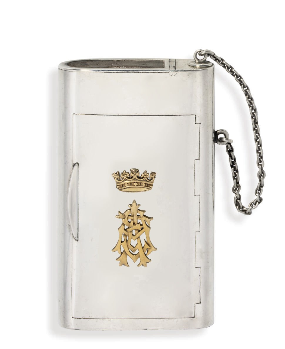 A silver cigarette-case