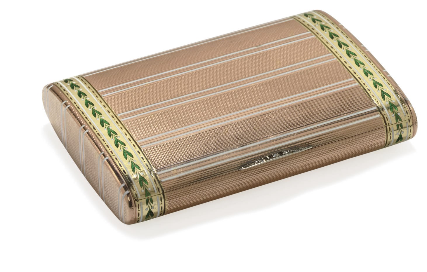 A jewelled and enamelled two-colour gold cigarette-case