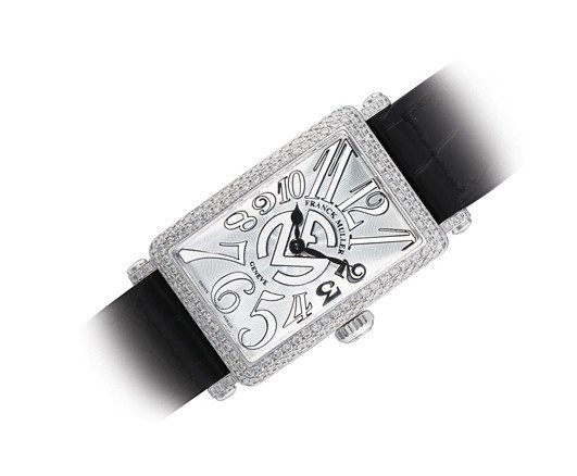 FRANCK MULLER, "LONG ISLAND RELIEF FM"

LIMITED EDITION 18K WHITE GOLD AND DIAMOND-SET RECTANGULAR WRISTWATCH