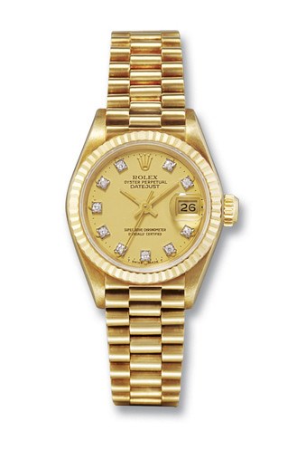 ROLEX, OYSTER PERPETUAL "DATEJUST", REF. 69178

LADY'S 18K GOLD SELF-WINDING BRACELET WATCH WITH SWEEP SECONDS AND DATE DISPLAY