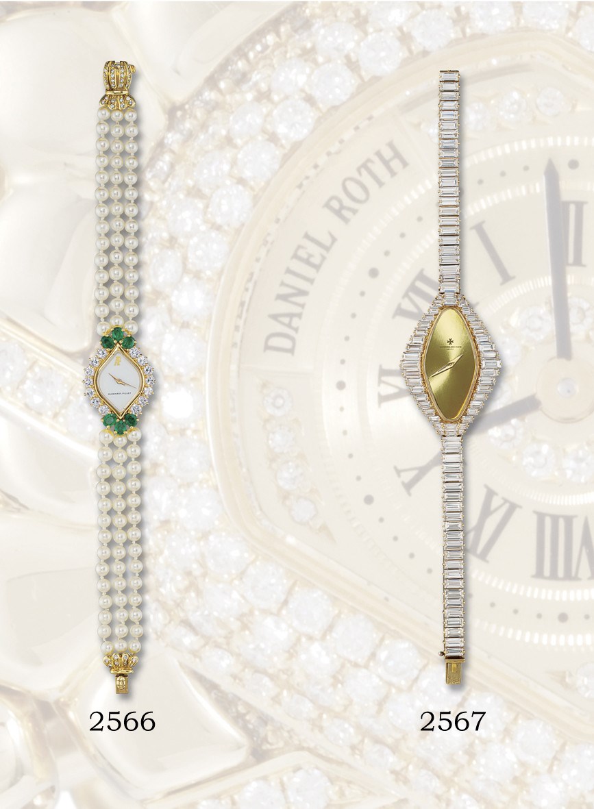 VACHERON CONSTANTIN

FINE AND ATTRACTIVE, LADY'S 18K GOLD AND DIAMOND-SET MANUAL-WINDING LOZENGE-SHAPED BRACELET WATCH SET WITH 88 DIAMONDS WEIGHING APPROXIMATELY 18.00 CTS