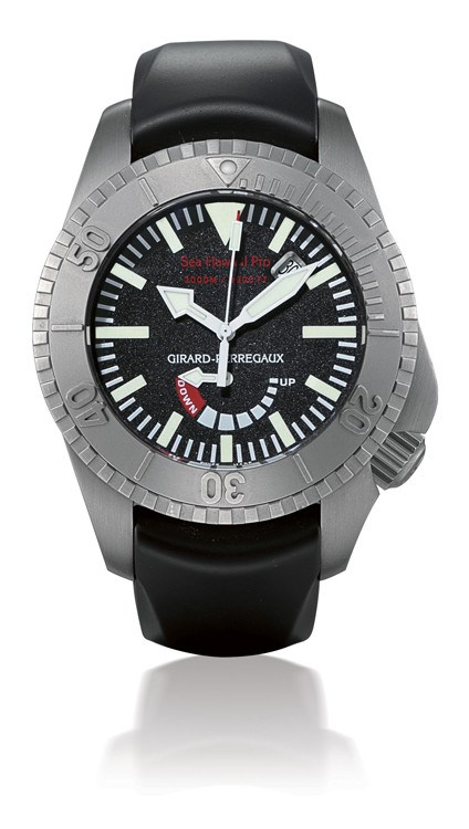 GIRARD-PERREGAUX, "SEA HAWK II PRO"

TITANIUM SELF-WINDING DIVER'S WRISTWATCH WITH SWEEP SECONDS, DATE, POWER-RESERVE INDICATION AND HELIUM ESCAPE VALVES