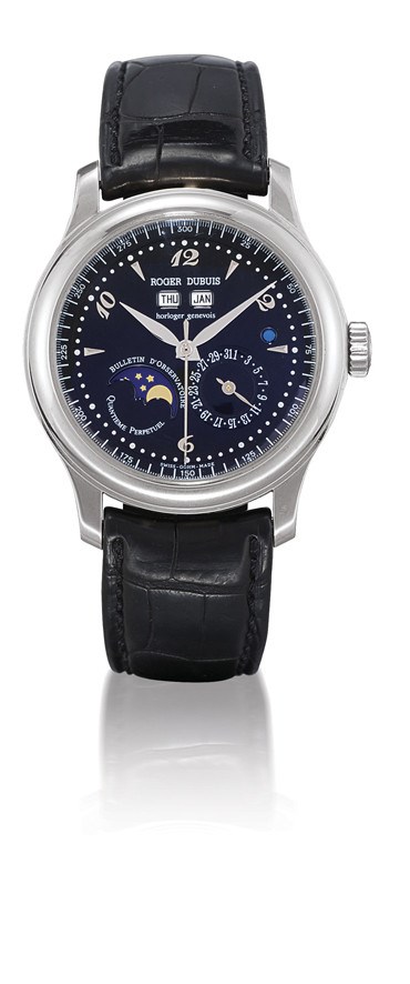 ROGER DUBUIS, "HOMMAGE - QUANTIEME PERPETUAL"

18K WHITE GOLD SELF-WINDING PERPETUAL CALENDAR WRISTWATCH WITH SWEEP SECONDS AND MOON-PHASE DISPLAY