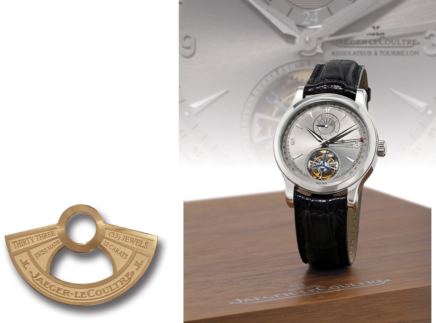 JAEGER-LECOULTRE, "MASTER TOURBILLON"

950 PLATINUM SELF-WINDING TWO-TIME-ZONE TOURBILLON WRISTWATCH WITH DATE DISPLAY, LIMITED EDITION OF 300 PIECES