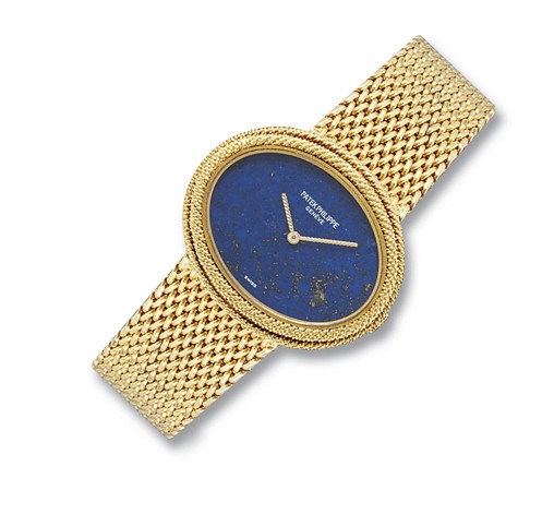PATEK PHILIPPE, REF. 4290

18K GOLD MANUAL-WINDING OVAL BRACELET WATCH WITH LAPIS LAZULI DIAL
