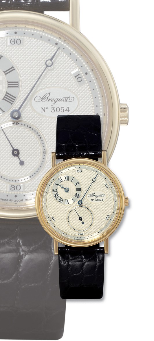 BREGUET, REGULATOR

18K GOLD MANUAL-WINDING WRISTWATCH WITH REGULATOR DIAL