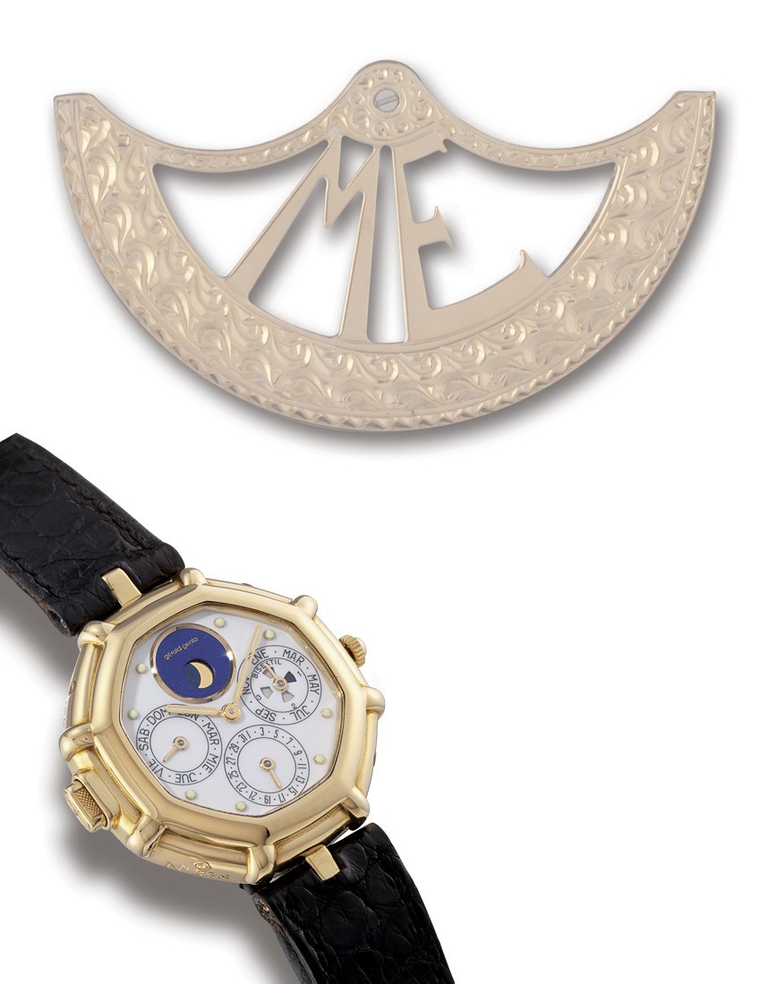 GÉRALD GENTA

18K GOLD SELF-WINDING OCTAGONAL PERPETUAL CALENDAR MINUTE REPEATING WRISTWATCH WITH MOON-PHASE DISPLAY AND ENAMEL DIAL