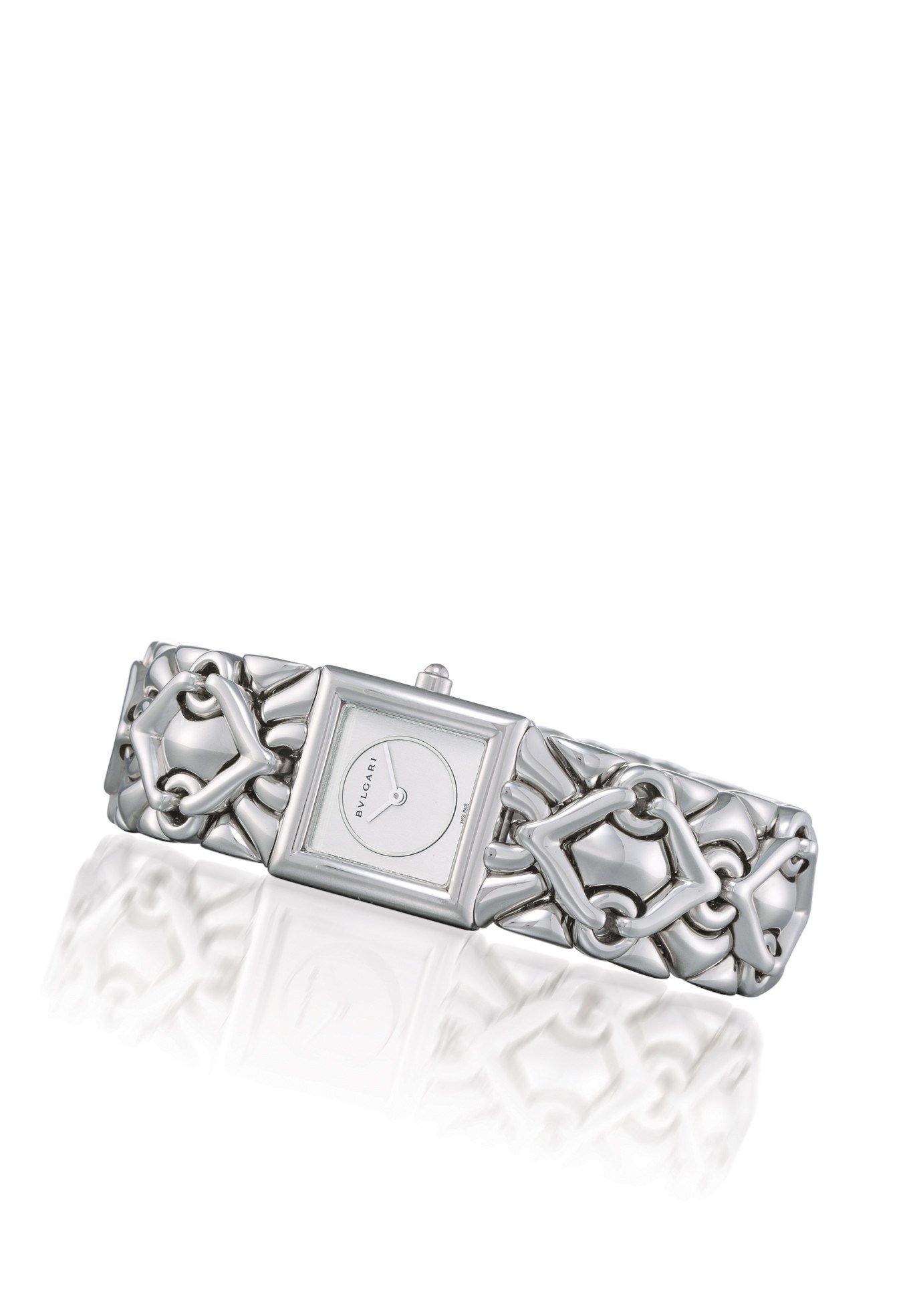 BULGARI, "TRIKA"

LADY'S 18K WHITE GOLD SQUARE BRACELET WATCH