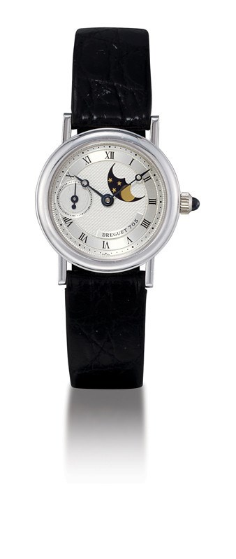 BREGUET

LADY'S 18K WHITE GOLD SELF-WINDING WRISTWATCH WITH MOON PHASES DISPLAY AND SMALL SECONDS