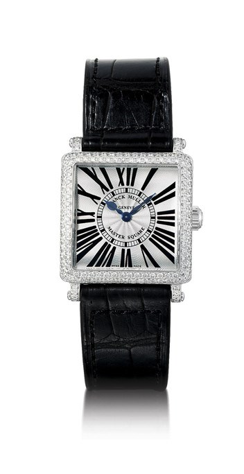 FRANCK MULLER, "MASTER SQUARE"

18K WHITE GOLD AND DIAMOND-SET SQUARED WRISTWATCH