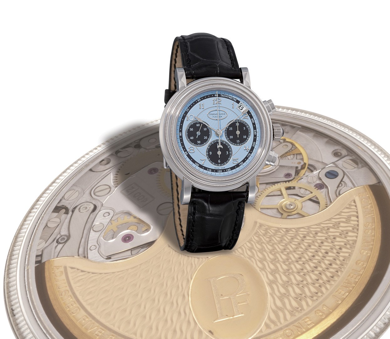 PARMIGIANI, "TORIC CHRONOGRAPHE"

950 PLATINUM SELF-WINDING COLUMN-WHEEL CHRONOGRAPH WRISTWATCH WITH DATE DISPLAY
