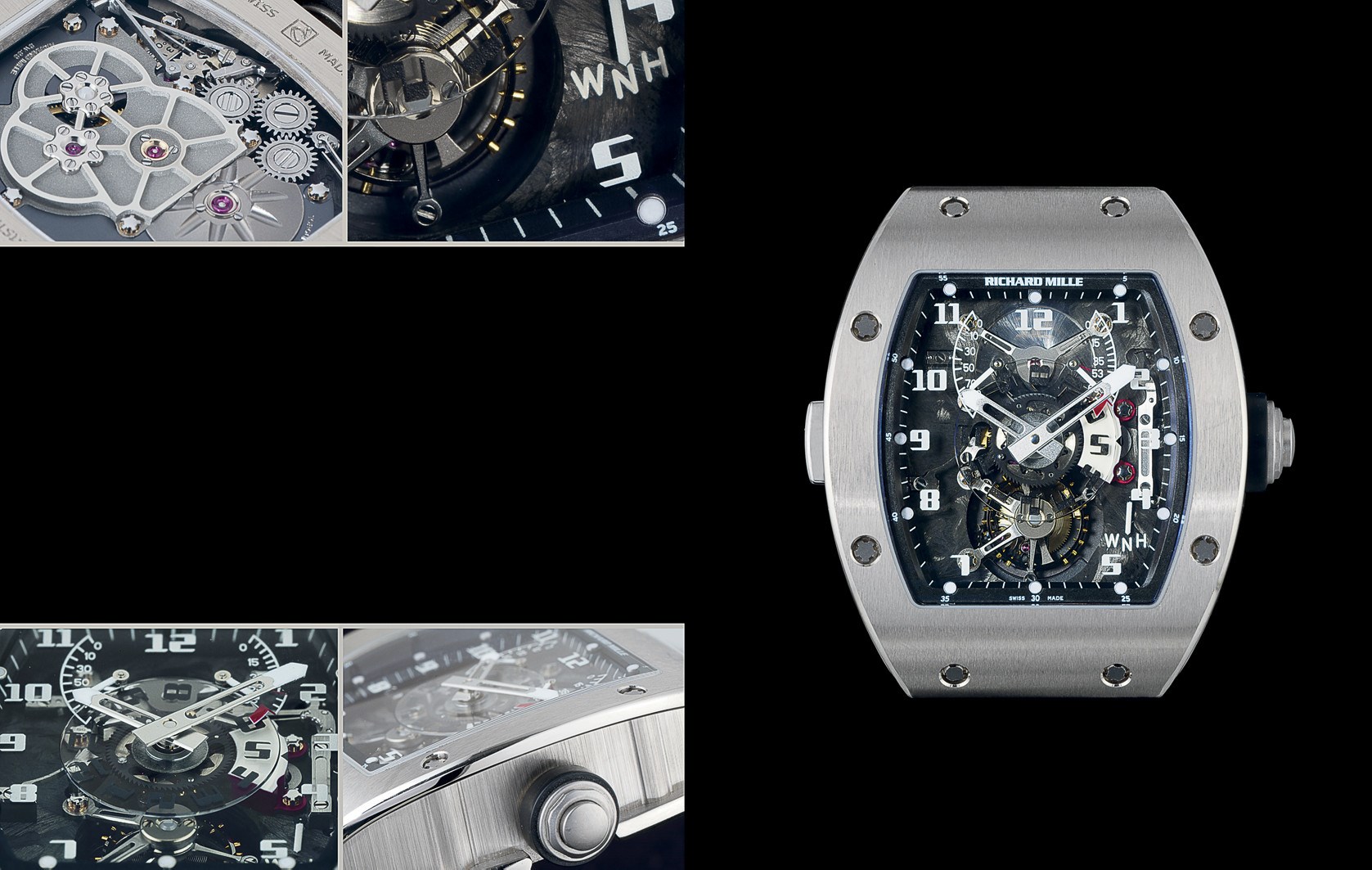 RICHARD MILLE, "RM 003-V2"

18K WHITE GOLD MANUAL-WINDING TONNEAU-SHAPED TWO-TIME ZONE TOURBILLON WRISTWATCH WITH CARBON FIBRE MOVEMENT, FUNCTION SELECTION, POWER-RESERVE AND TORQUE INDICATION