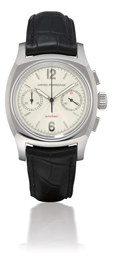 GIRARD-PERREGAUX, "CLASSIQUE ELEGANCE SQUARE CAMBERED CHRONOGRAPH"

STAINLESS STEEL SELF-WINDING TONNEAU-SHAPED CHRONOGRAPH WRISTWATCH