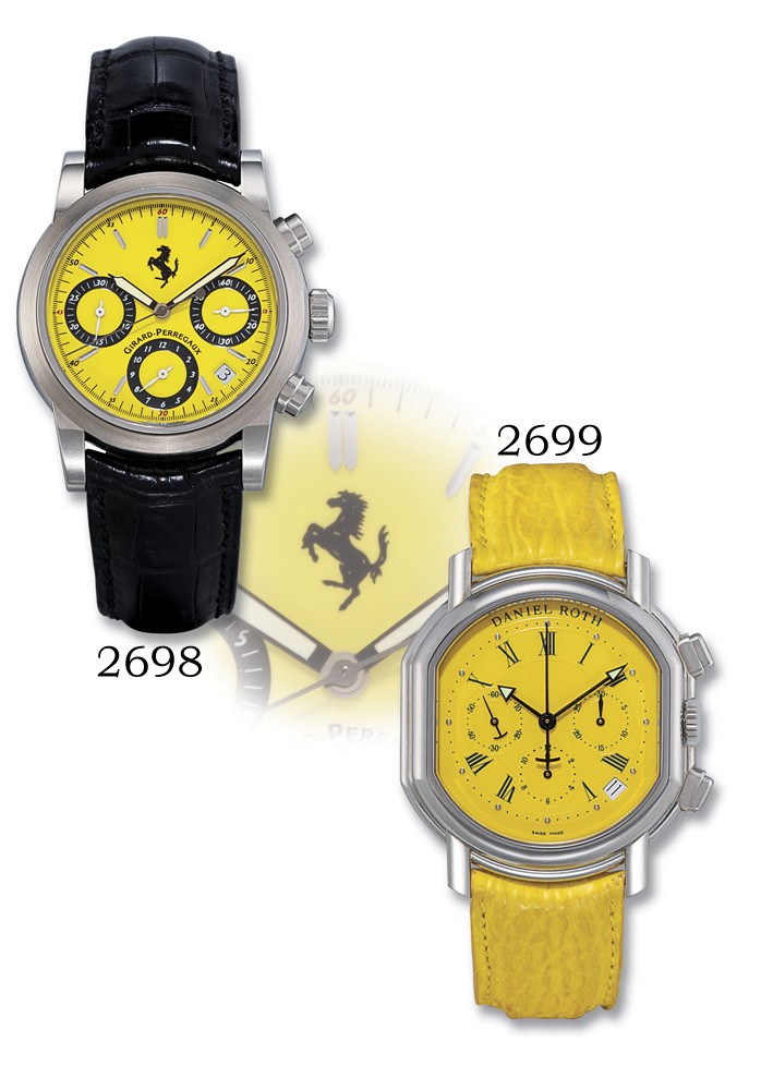 GIRARD-PERREGAUX, "FERRARI"

STAINLESS STEEL SELF-WINDING CHRONOGRAPH WRISTWATCH WITH DATE DISPLAY