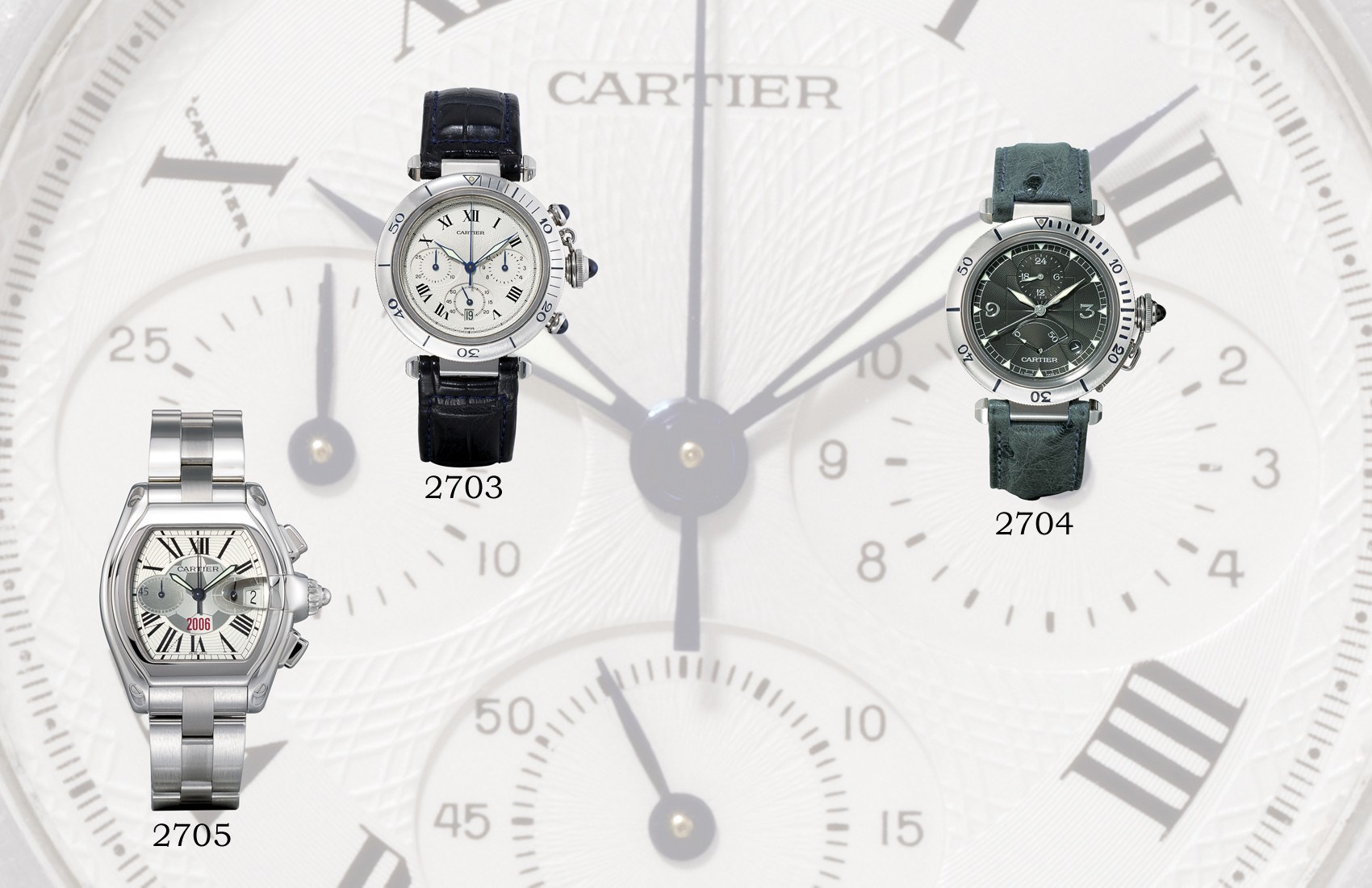 CARTIER, "PASHA"

STAINLESS STEEL SELF-WINDING TWO-TIME-ZONE WRISTWATCH WITH SWEEP SECONDS, DATE DISPLAY AND POWER-RESERVE INDICATION
