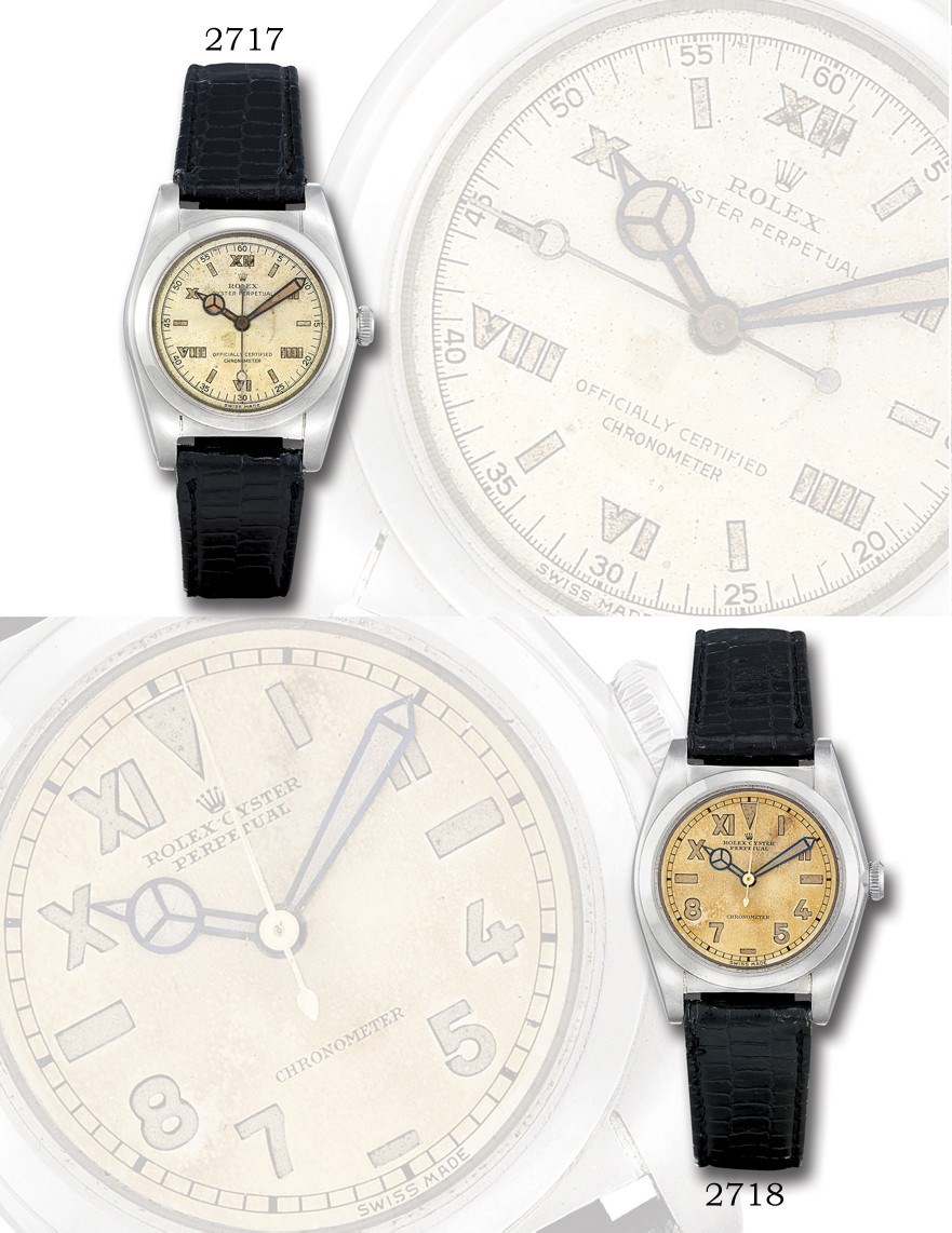ROLEX, "OYSTER PERPETUAL" BUBBLE BACK REF. 2764 CALIFORNIA DIAL

STAINLESS STEEL SELF-WINDING WRISTWATCH WITH SWEEP SECONDS