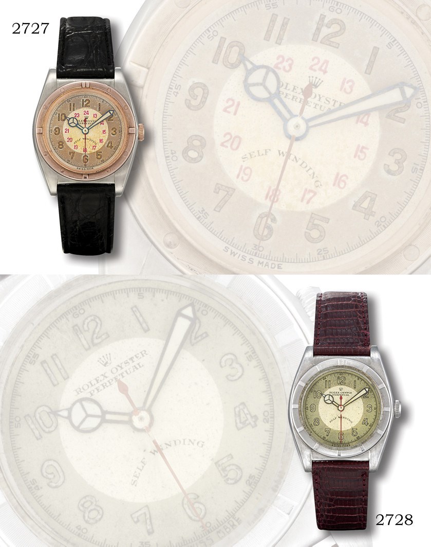 ROLEX, "OYSTER PERPETUAL" BUBBLE BACK REF. 3372

STAINLESS STEEL SELF-WINDING WRISTWATCH WITH SWEEP SECONDS
