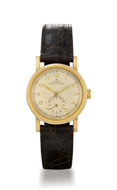 ROLEX, "OYSTER PERPETUAL - EMPIRE" REF. 3518

18K GOLD SELF-WINDING WRISTWATCH WITH SWEEP SECONDS
