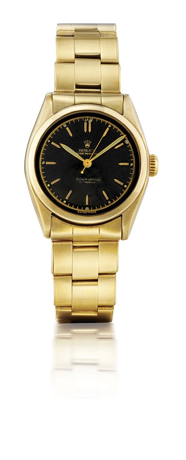 ROLEX, "OYSTER PERPETUAL" REF. 6085

14K GOLD SELF-WINDING BRACELET WATCH WITH SWEEP SECONDS