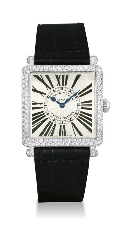 FRANCK MULLER, "MASTER SQUARE"

18K WHITE GOLD AND DIAMOND-SET SQUARED WRISTWATCH