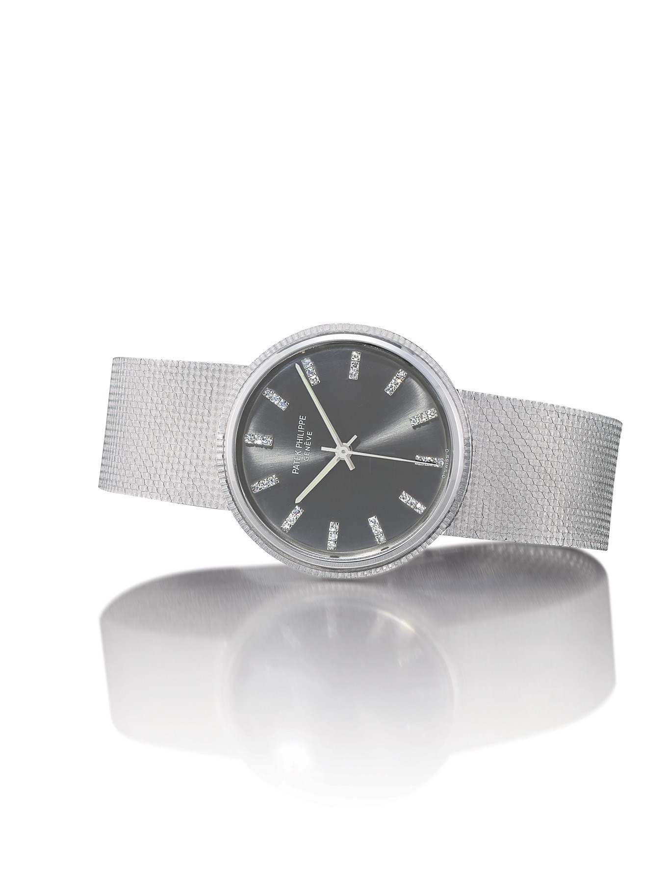 PATEK PHILIPPE, REF. 3563/3

18K WHITE GOLD MANUAL-WINDING BRACELET WATCH WITH SWEEP SECONDS AND DIAMOND-SET HOUR MARKERS