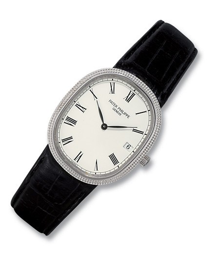 PATEK PHILIPPE, "ELLIPSE" REF. 3931A

STAINLESS STEEL ELLIPTICAL WRISTWATCH WITH DATE DISPLAY