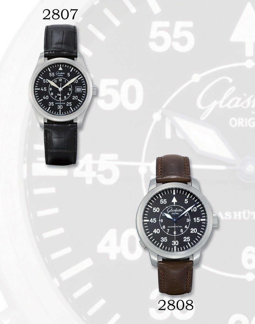 GLASHÜTTE ORIGINAL, "SENATOR NAVIGATOR"

STAINLESS STEEL SELF-WINDING AVIATOR'S WRISTWATCH WITH SWEEP SECONDS